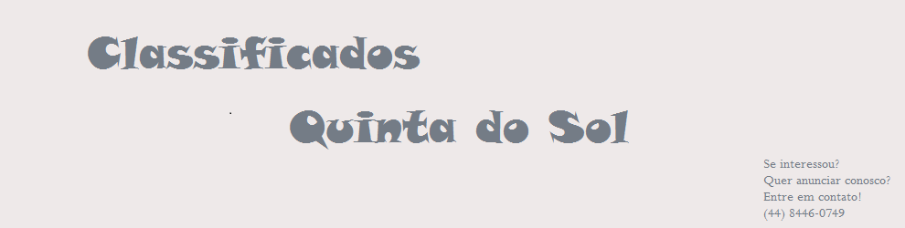 Classificados Quinta do Sol